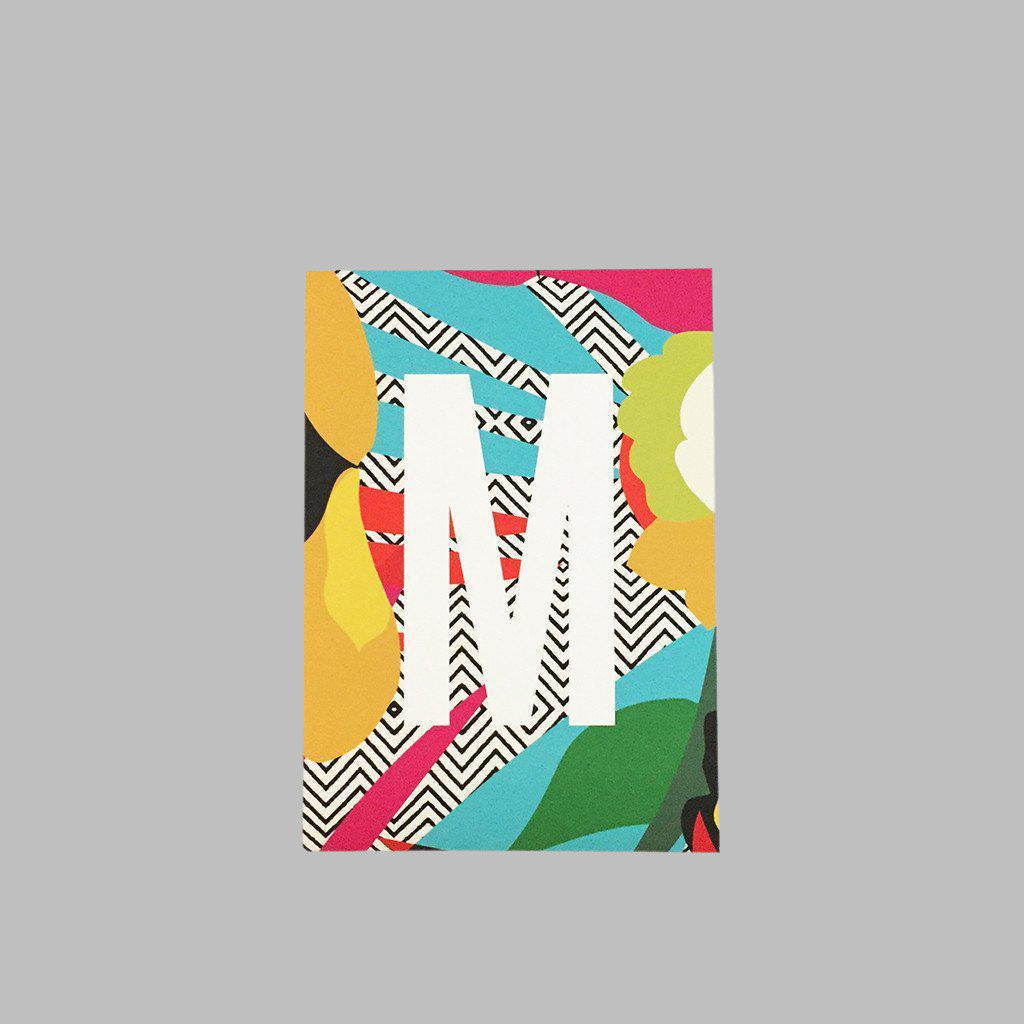 A5 Monogram art prints by Kitty McCall, featuring bold, colourful designs with personalised initials, perfect for adding a touch of vibrant and unique decor to any space.